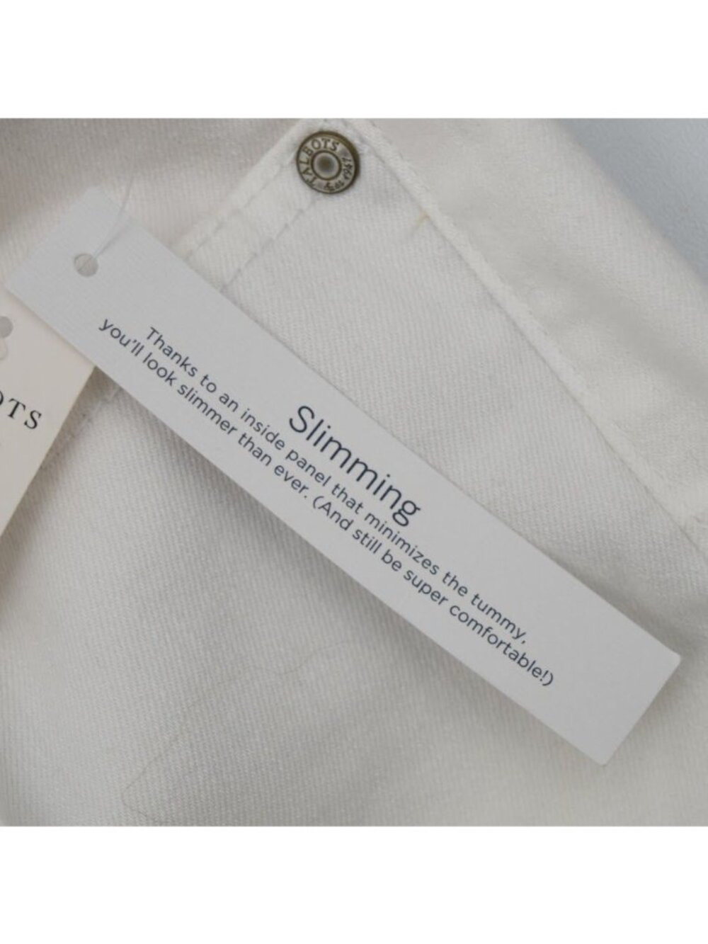 Talbots Flawless Slimming Pedal Pusher White Denim Capris Womens Pants Size 16P - Picture 3 of 8
